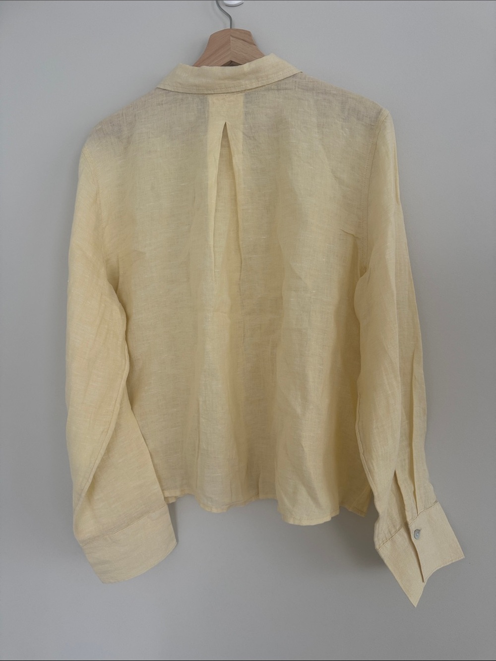 NWT - Calypso St.Barth Pale‎ Yellow Linen Button-Down Shirt - Picture 6 of 9
